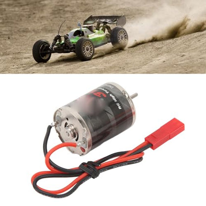 Alomejor 370 RC Motor,High Performance 30000RPM Brushed Motor Stainless Steel Copper Construction for RC Hobbyists Crawlers Racing Enthusiasts