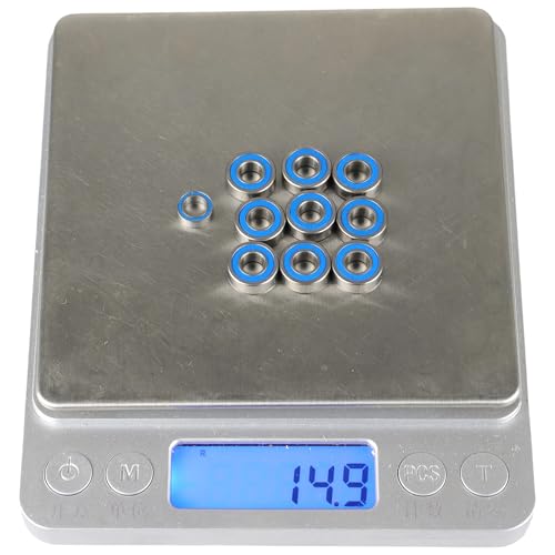 RC Bearing Kit, Suitable for Tamiya, Grasshopper, Hornet, Lunchbox, Includes 9PCS MR115-2RS 5x11x4mm, 1PC MR85-2RS 5x8x2.5mm
