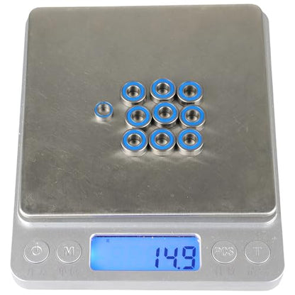 RC Bearing Kit, Suitable for Tamiya, Grasshopper, Hornet, Lunchbox, Includes 9PCS MR115-2RS 5x11x4mm, 1PC MR85-2RS 5x8x2.5mm