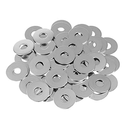 HELIFOUNER 50 Pieces M10x30x1.5mm Fender Washers, 304 Stainless Steel Large Fender Washers, Inner Diameter 10mm, Outer Diameter 30mm, Thickness 1.5mm - size: M10x30x1.5mm