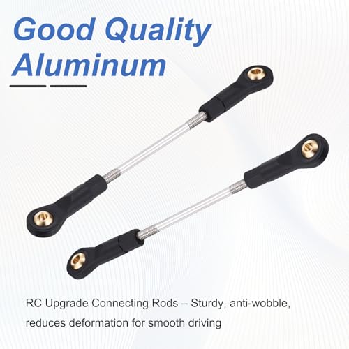 MECCANIXITY 2Pcs Adjustable Turnbuckles Camber Links, 84-94mm Turnbuckle Rod Steering Servo Linkage with M3 Ball Head Rod Ends for RC Car Replace Parts DIY - size: 84-94mm