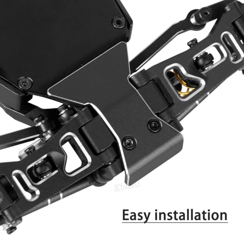 RC Aluminium Upgrades Part for L0S1 1/24 1/28 Micro-B(LOS00007)/Micro-T(LOS-1392) 2S 2WD,Front Bumper/Rear Wing Mount/Front Bulkhead Skid Plate/Servo Mount/Bearings Kit,Black - color: Black-(upgrades Part）