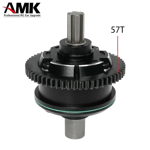 AMK 57T Metal Center Diff Set, Replaces ARRMA ARA311165 Steel Center Differential, Compatible with Arrma 1/10 Kraton Outcast 4S V2 BLX, 1/8 Mojave 4S BLX – Upgrade Parts & Accessories (Blue) - color: Blue