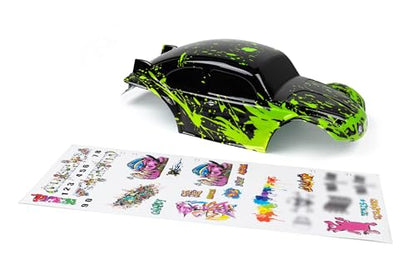 SummitLink Custom Body Compatible for 1/10 1/8 Scale RC Car or Truck (Truck not Included) (Muddy Green Over Black) - style: Muddy Green Over Black