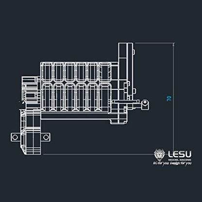 TOUCAN RC HOBBY LESU 3Grade Gear Box B Transmission Transfer Case 1/14 RC for Tamiya Tractor Truck - size: F-5021-B