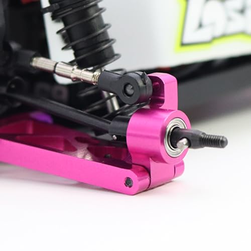 Metal Steering Knuckles C Hubs Suspension Arms CVD Shaft for 1/24 Losi Micro b Rc Car 2WD Buggy Chassis Plate Linkage Upgrades (Set 1 Pink)