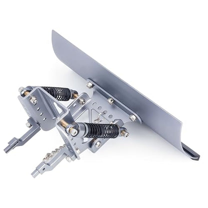RC Snow Plow for TRX4M & SCX24, Adjustable Aluminum 1/18 1/24 RC Crawler Plow, Servo Operated Snow & Sand Shovel Upgrade, CNC Metal RC Plow Truck Accessory (Grey) - color: Grey