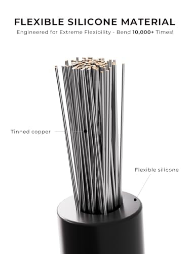 22 AWG Silicone Wire Kit 250FT, 22 Gauge Stranded Tinned Copper Wire Spool, 5 Colors 50FT Each,Flexible Electrical Wire for DIY, Automotive, LED, Arduino, Battery Projects - size: 22AWG-50FTx5
