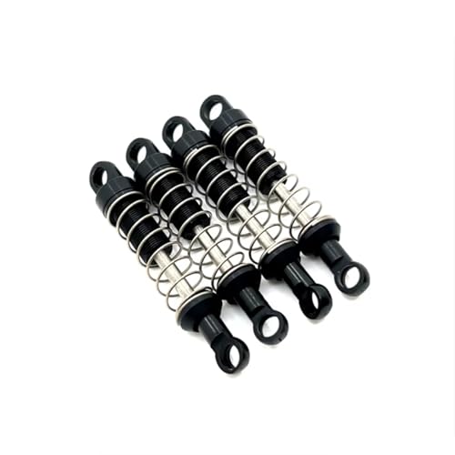 Compatible with MN78 1/12 RC Car Upgrade Modification Parts Accessories Metal External for Spring Shock Absorber 4PCS RC Assortment(Black) - color: Black