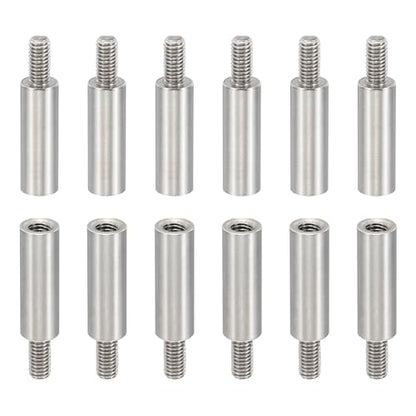 PATIKIL 24pcs M3 Standoffs, M3 17+6mm Spacer Standoffs Steel Threaded Standoffs Screws Kit 3mm ID 5mm OD Metric Male Female Thread Adapters for Circuit Board PCB RC Drones Motherboard - size: 17+6mm L