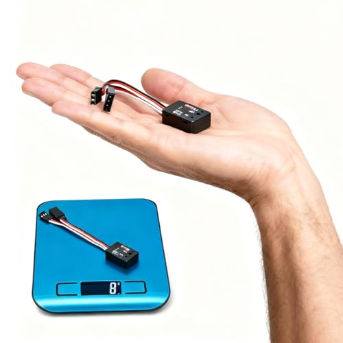 Mini Giroscopio 4.8-7.4V for RC RX-7D Drift Car Racing – RC Gyro Compatible with Digital and Analog Servo, Universal Receiver, Adjustable Sensitivity