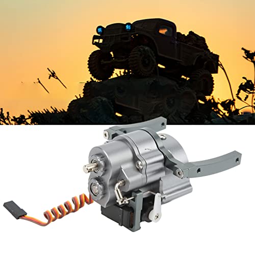 VBESTLIFE RC Front Gearbox, Aluminum Alloy Transmission Case for Axial SCX10 1/10 Crawler Upgrade Parts 313mm Wheelbase CNC Machined - color: Titanium