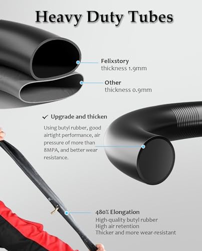 10 Inch 10x2.75-6.5 Off-road Tire Rubber Inner Tube Suitable for Speedway 5 Dualtron 3 Hover-1 Alpha JOYOR S Hiboy Titan PRO Electric Scooter Explosion-Proof Shockproof Super-Grip - color: inner tire*1