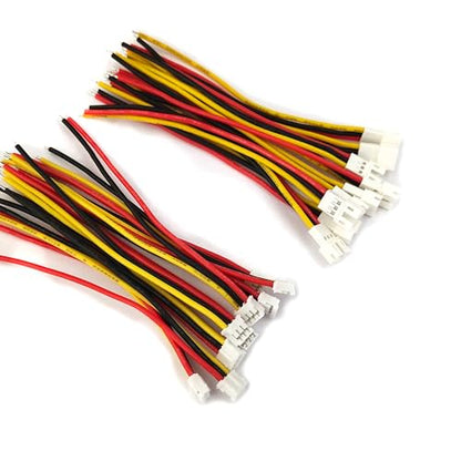 10Pairs JST PH 2.0mm 3 Pin Male and Female Connector Plug with 10cm 22 AWG Soft Silicone Cable Wire for Light Strip