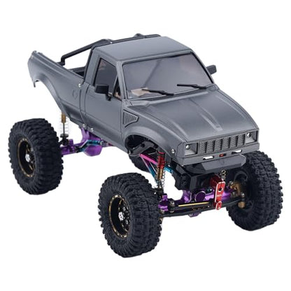 DJX SCX24 Body Shell with Bed Rack for Axial SCX24 C10 Bronco Wrangler Base Camp 1/24 RC Crawler Car (Gray) - color: Gray