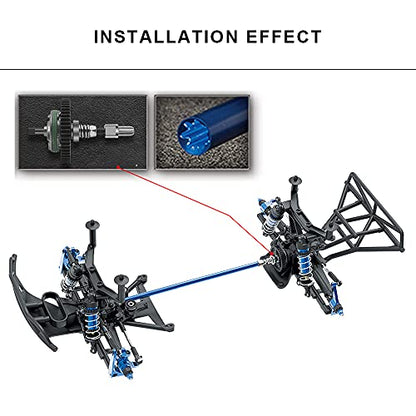 Metal Steel 6878 Differential Gear Complete Slipper Clutch and 32P 15T/17T/19T Pinions Gear Set for Traxxas Slash 4X4 / Stampede 4X4 / Rustle 4X4 Replace 6878