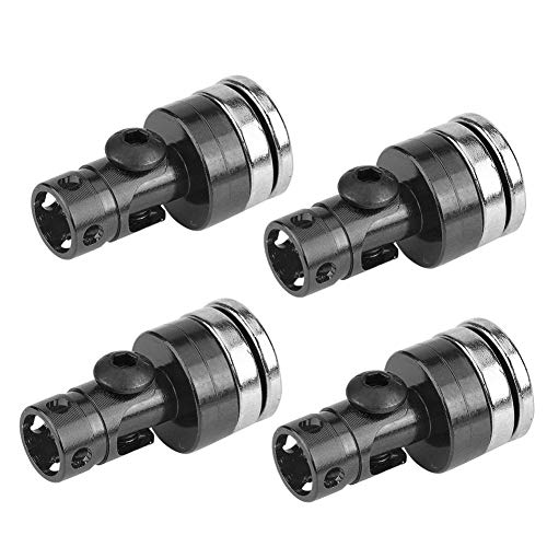Drfeify 4PCS RC Aluminum Alloy Magnetic Body Post Mount Accessory Fit for SCX10 4WD 1:10 RC Car Model (Black)