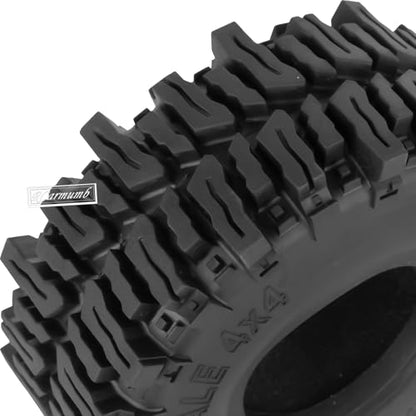 2.2 Inch RC Crawler Tires for 1/10 TRX4 SCX10 Capra AMG 6x6 Gen8 Everest Gen7 Pro Off-Road Vehicles,All-Terrain High Grip Soft Rubber Tires w/Deep Tread & Foam Insert,StyleC - style: StyleC(4pcs)