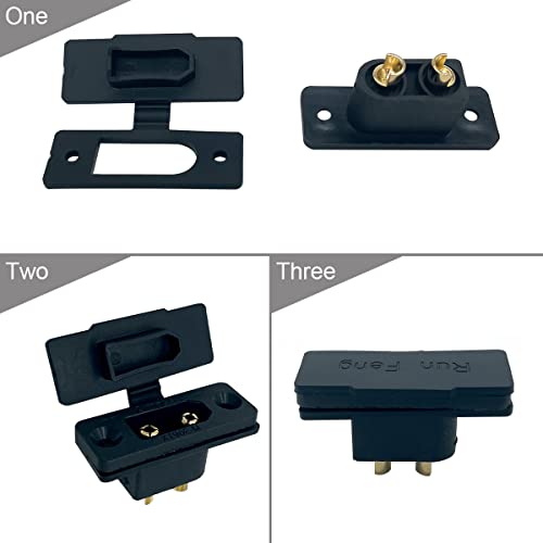 10Pcs Amass XT90E-M Battery Connector XT90E Male Plug Gold-Plated Connector with PVC Protective Sleeve Dust Cap for RC Aircraft Drone Accessories - style: XT90E-M Connector