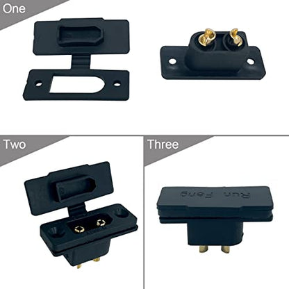 10Pcs Amass XT90E-M Battery Connector XT90E Male Plug Gold-Plated Connector with PVC Protective Sleeve Dust Cap for RC Aircraft Drone Accessories - style: XT90E-M Connector