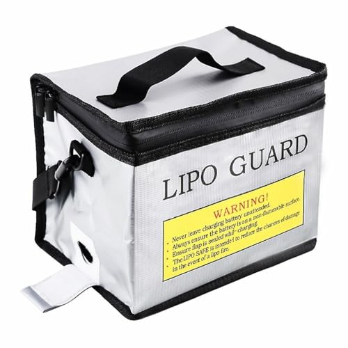 SpeedyFPV Portable Lipo Battery Safety Bag Guard Fireproof Fiberglass Charging Bag (5.75 x 8.5 x 6.5 Inches) - style: 5.75 X 8.5 X 6.5 Inches