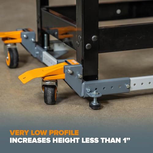 BORA PM-2500 Mobile Base for Shop Equipment - Adjustable Table Saw Base - style: 2 All Swivel Casters