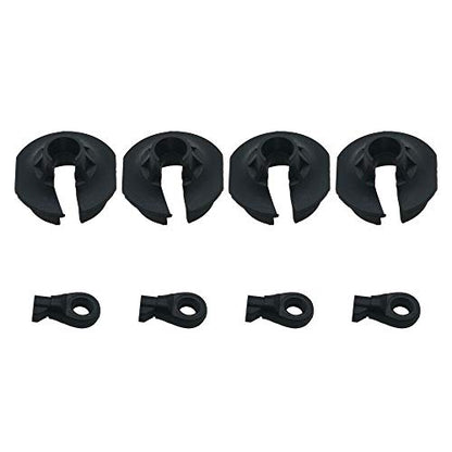 Plastic Heavy Duty Shock Rod End and Spring Cup Set (2 Pair) for Arrma 6S Kraton Outcast Typhon Big Rock Upgrade Parts