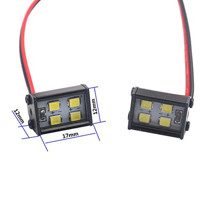 ShareGoo RC Double-Headed 4LEDs led Light Bar Roof Lamp Bright Spotlight Simulation Compatible with Traxxas TRX-4 Trx4 Axial SCX10 90046 RC4WD D90 RC Car Crawler Truck