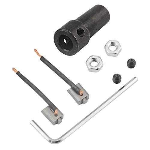 WMYCONGCONG DC Motor 12/24V 30W High Speed CW/CCW Permanent Magnet Motor (12V DC 3500RPM) and 37mm Dia Mounting Bracket Holder w/ 6mm Hex Coupling, Random Color(Silver or Black)