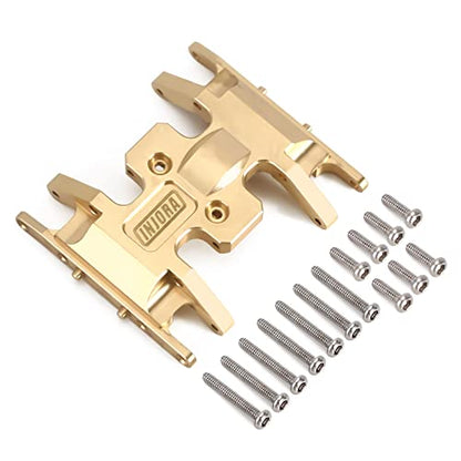 INJORA Brass Skid Plate for 1/24 RC Crawler Axial SCX24 (Gold) - color: Gold