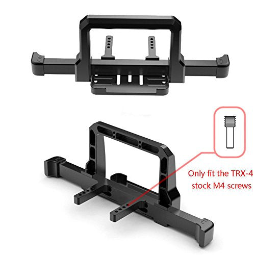 CNC Alum Front & Rear Winch Bumper Set Black For TRX-4 1/10 RC Crawler (Front & Rear)