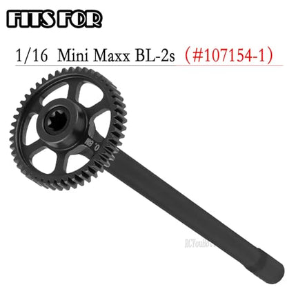 RC 45T Spur Gear Slipper Clutch/Center Slider Driveshaft Upgrades Part for 1/16 Mini Maxx 4WD RTR Brushless Monster Truck (#107154-1),#45 Steel Transmission Gears Spur Gear,Black - color: Black-(upgrades Part）
