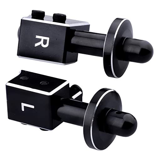 Aluminum Body Post Mounts & Body Post Set w/Body Clips Washers for Arrma Notorious 6S BLX, Front & Rear (Black)