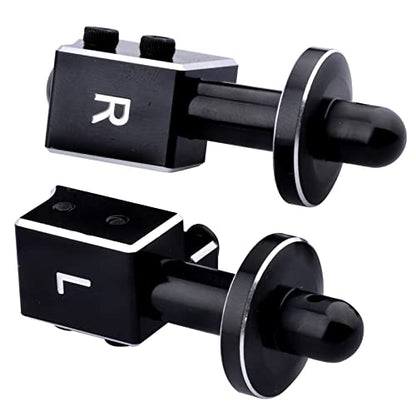 Aluminum Body Post Mounts & Body Post Set w/Body Clips Washers for Arrma Notorious 6S BLX, Front & Rear (Black)