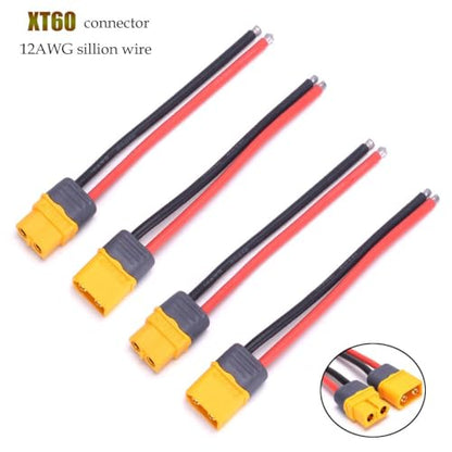 5 Pairs 150mm 12AWG Wire XT60H Plug Male and Female Connector for RC