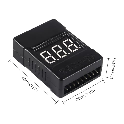 6pcs RC 1-8S Battery Tester Monitor LiPo Battery Checker Low Voltage Buzzer Alarm with LED Indicator