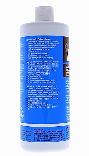 Ideal Electrical 31-378 Aqua-Gel II Electrical Pulling Lubricant - 1-Quart Squeeze Bottle, Blue, 32 Fl Oz (Pack of 1) - size: 32 Fl Oz (Pack of 1)