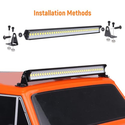 RC LED Light Bar 36 LEDs Roof LED Lamp Kit for Traxxas Slash Rustler TRX4 SCX10 Redcat Gen 8 1/10 RC Rock Crawler