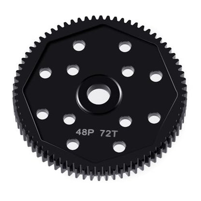LSG Steel Spur Gear 66T 72T 81T 84T 48P Hardened Steel Upgrades Main Gear for Team Associated DR10 RC10 B4 B5 T4 T5 (72T) - size: 72T