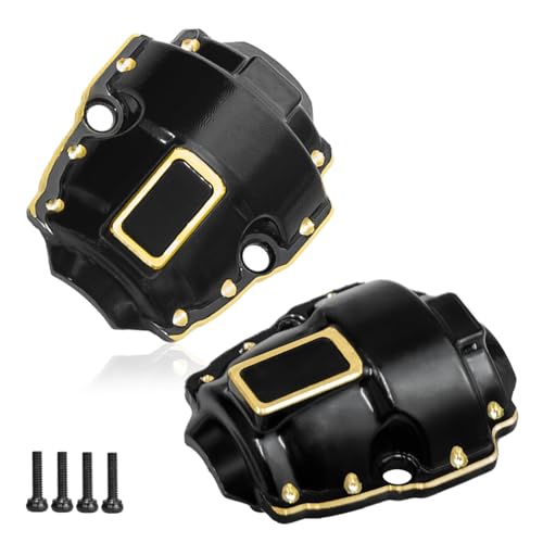 LRFHL Black Coating Brass Diff Covers for 1/32 Redcat Ascent-32 RC Car Upgrade - color: Brass Diff Covers