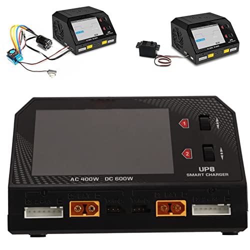 UP8 AC 400W DC 650W Dual Channel Lithium Battery Balance Charger Discharger Drone Lipo Battery Balance Charger Discharger US Plug 100‑240V