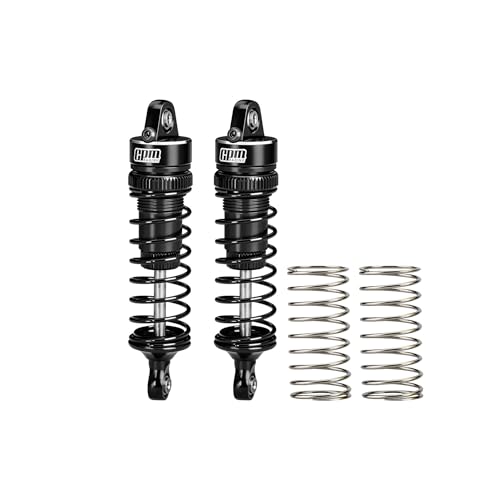 GPM Aluminum Front Shock Absorbers 62mm (2PCS) for Arrma 1/16 Mini Kraton 3S Oil Filled RC Shocks Upgrade Replacement Parts (Black) - color: Black