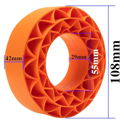 4Pack ShareGoo Silicone Rubber 1.9 RC Crawler Tire Foam Insert 108x42mm Compatible with Axial SCX10 90046 Traxxas TRX4 Redcat Gen7 Gen8 1/10 RC Crawler 1.9" Wheel Tires (Orange) - color: Orange