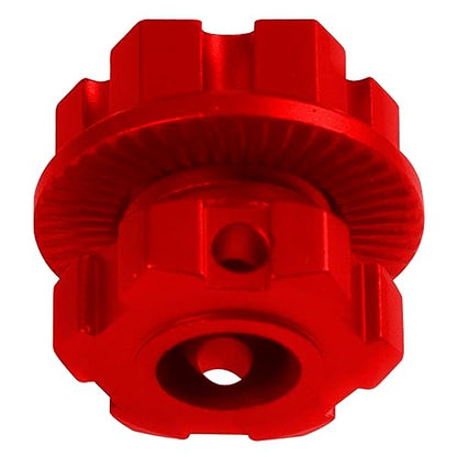 Aluminum 17mm Splined Wheel Hubs Adapter & Nuts #8654 Compatible with Traxxas 1/10 E-Revo 2.0 Maxx & 1/8 Sledge RC Car (Red) - color: Red
