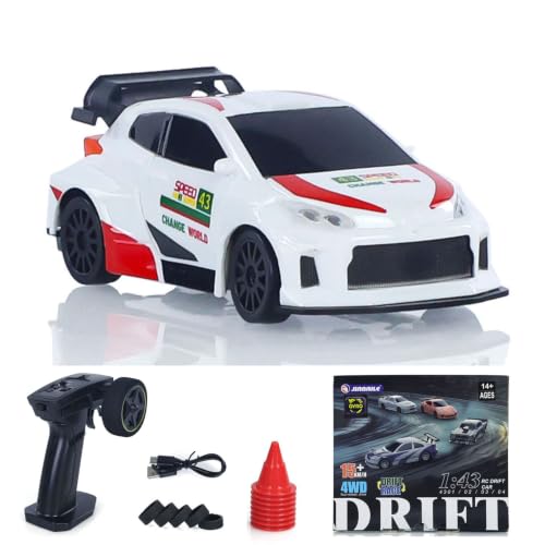 TOUCAN RC HOBBY 1/43 RC Drift Car High Speed 4WD Racing Vehicles 2.4GHz RTR Mini Car Model Radio Battery Lights Gyroscope for Ages 14+ - color: 4308gyro