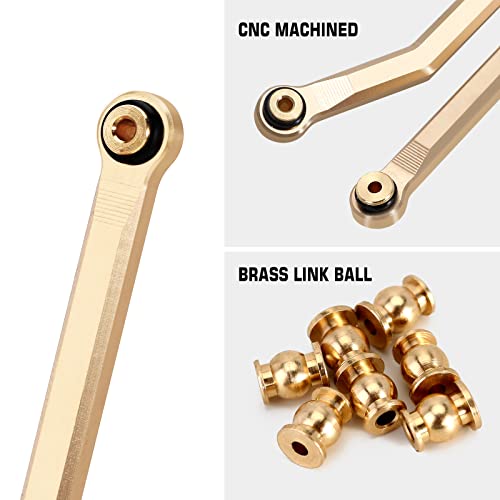 INJORA Brass High Clearance 4 Link Set for 1/24 SCX24 Gladiator Power Wagon - color: Brass