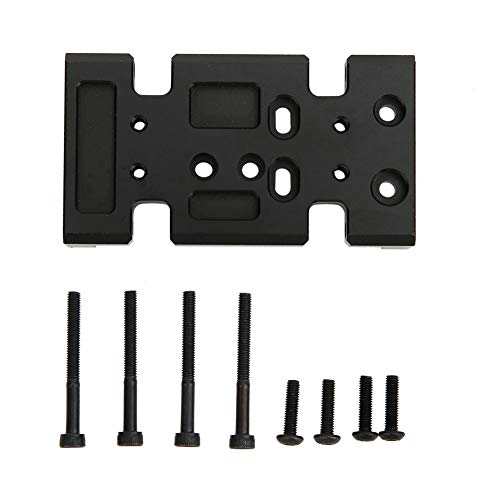 Metal Bottom Plate for HSP94180 to D90 1:10 RC Crawler, RC Gearbox Mount Baseboard Compatible with D90 SCX10 Transfer Case, Durable Aluminum Lower Chassis Part for Off - Road Climb