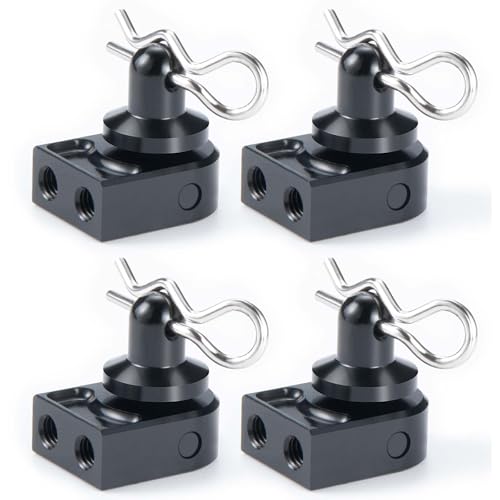 4-Pack RC Body Post Mounts with Clips, Aluminum Alloy | Corrosion-resistant, replaces stock plastic parts, compatible with 1/10 Axial SCX10 PRO AXI03028