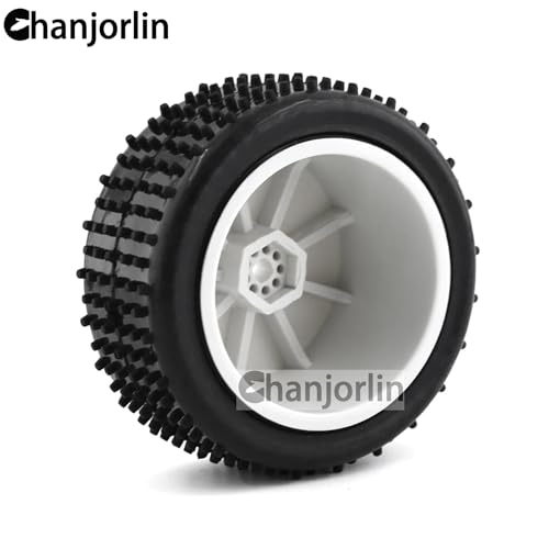 1/10 RC Off Road racing Tires and Wheels Rims 12mm Hex Front and Rear Tyres For 1:10 Scale Buggy Car Serpent Spyder SRX2 SRX4 XRAY XB2 Tekno EB410 yokomo yz4 Tamiya TD4 TT-02B DF-02 4PCS