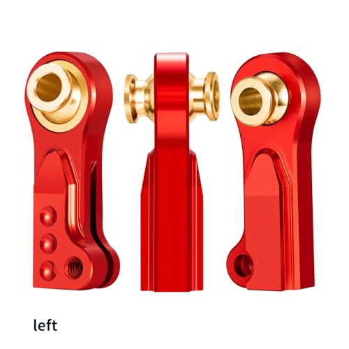 4PCS RC Linkage Rod Ends Metal Aluminum M4 Ball Joint Head M4 Link Linkage Rod End Balls Joint Head Set Compatible with Axial SCX10 II 90046 90047 D90 TRX4 RC Buggy Crawler Car Upgrades (Red) - color: Red